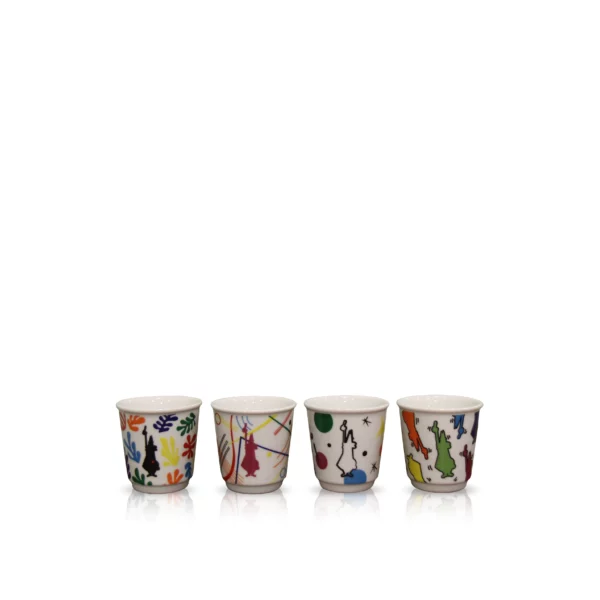 Set 4 Cups cappuccino stackable