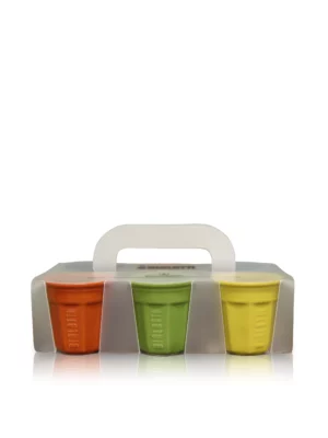 Set 6 bicchierini ottagonali color
